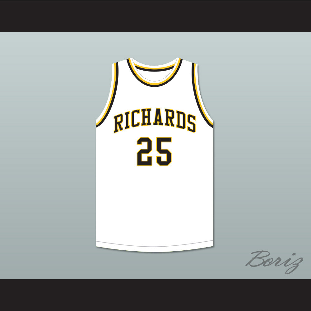 Dwyane Wade 25 Harold L. Richards High School Bulldogs White Basketball Jersey 1