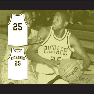 Dwyane Wade 25 Harold L. Richards High School Bulldogs White Basketball Jersey 1