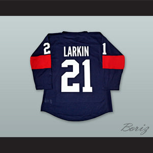 Dylan Larkin 21 USA Navy Blue Hockey Jersey
