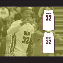 Load image into Gallery viewer, EJ Liddell 32 Belleville High School-West Maroons White Basketball Jersey 2