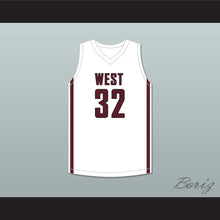 Load image into Gallery viewer, EJ Liddell 32 Belleville High School-West Maroons White Basketball Jersey 1