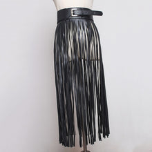 Load image into Gallery viewer, [EAM] 2020 New Spring Summer Pu Leather Long Tassel Brief Personality Girdle Decoration Belt Women Fashion Tide All-match JX375