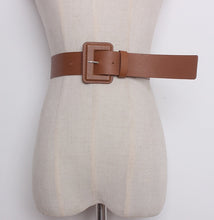 Load image into Gallery viewer, [EAM] 2020 New Summer Candy Color Pu Leather Square Buckle Brief Wide Long Belt Women Fashion Tide All-match JF482