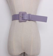 Load image into Gallery viewer, [EAM] 2020 New Summer Candy Color Pu Leather Square Buckle Brief Wide Long Belt Women Fashion Tide All-match JF482