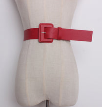 Load image into Gallery viewer, [EAM] 2020 New Summer Candy Color Pu Leather Square Buckle Brief Wide Long Belt Women Fashion Tide All-match JF482
