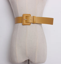Load image into Gallery viewer, [EAM] 2020 New Summer Candy Color Pu Leather Square Buckle Brief Wide Long Belt Women Fashion Tide All-match JF482