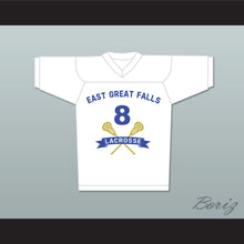 Load image into Gallery viewer, Chris &quot;Oz&quot; Ostreicher 8 East Great Falls White Lacrosse Jersey
