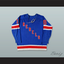 Load image into Gallery viewer, Salem Roanoke Rebels Blue Tie Down Hockey Jersey