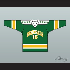 1960's Style EHL Greensboro Generals Green Hockey Jersey