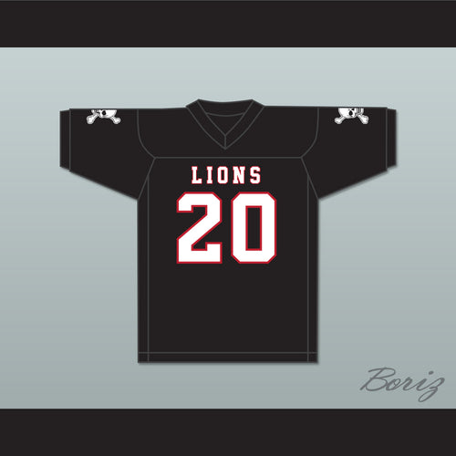 CJ Reavis 20 EMCC Lions Black Football Jersey Includes Patches