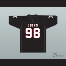 Load image into Gallery viewer, Gary McCrae 98 EMCC Lions Black Football Jersey Includes Patches