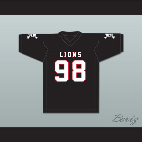 Gary McCrae 98 EMCC Lions Black Football Jersey Includes Patches