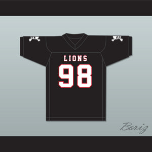 Gary McCrae 98 EMCC Lions Black Football Jersey Includes Patches