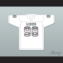 Load image into Gallery viewer, Gary McCrae 98 EMCC Lions White Alternate Football Jersey