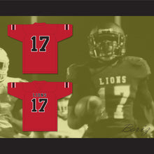 Load image into Gallery viewer, Isiah Wright 17 EMCC Lions Red Football Jersey