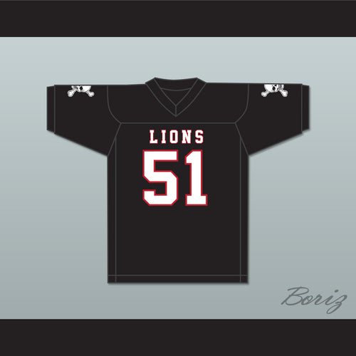 James Davis 51 EMCC Lions Black Football Jersey Includes Patches