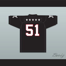 Load image into Gallery viewer, James Davis 51 EMCC Lions Black Football Jersey Includes Patches