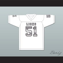 Load image into Gallery viewer, James Davis 51 EMCC Lions White Alternate Football Jersey