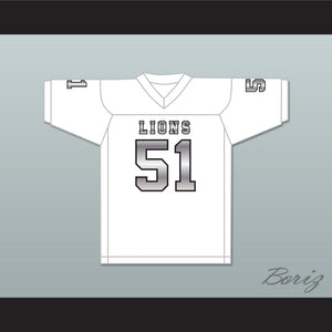 James Davis 51 EMCC Lions White Alternate Football Jersey