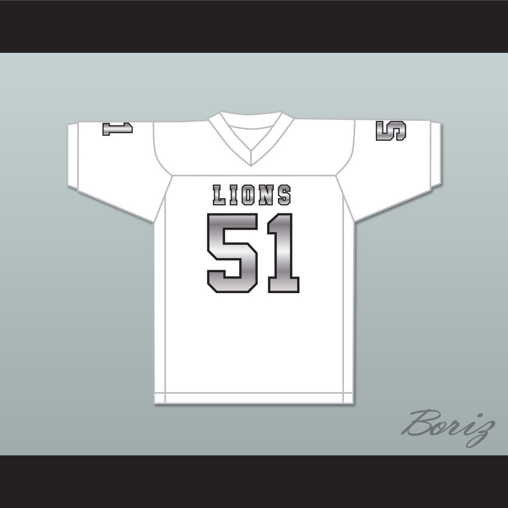 James Davis 51 EMCC Lions White Alternate Football Jersey