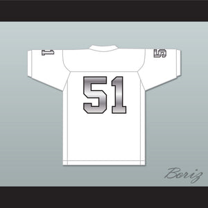 James Davis 51 EMCC Lions White Alternate Football Jersey