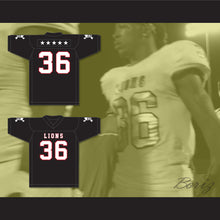 Load image into Gallery viewer, Javarius Taylor 36 EMCC Lions Black Football Jersey Includes Patches