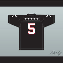 Load image into Gallery viewer, John Franklin 5 EMCC Lions Black Football Jersey Includes Patches