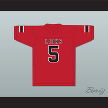 Load image into Gallery viewer, John Franklin 5 EMCC Lions Red Football Jersey