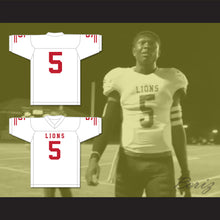 Load image into Gallery viewer, John Franklin 5 EMCC Lions White Football Jersey