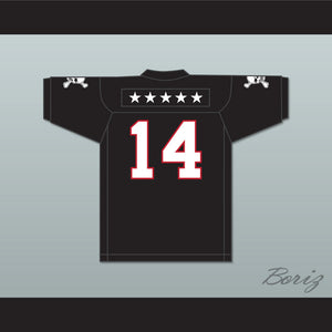 De'Andre Johnson 14 EMCC Lions Black Football Jersey Includes Patches