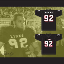 Load image into Gallery viewer, Marcel Andry 92 EMCC Lions Black Football Jersey Includes Patches