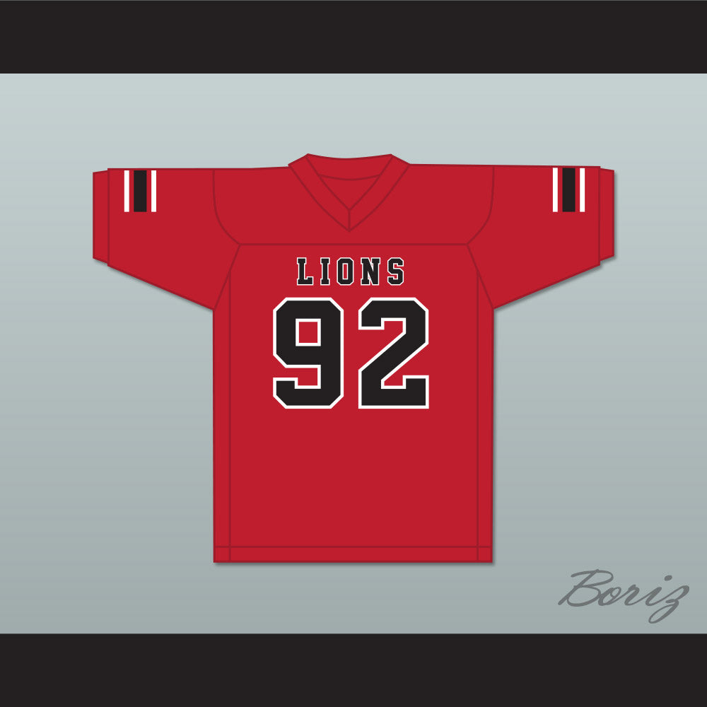 Marcel Andry 92 EMCC Lions Red Football Jersey