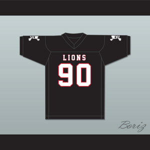 Ronald Ollie 90 EMCC Lions Black Football Jersey Includes Patches