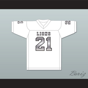 Ryan Lee 21 EMCC Lions White Alternate Football Jersey