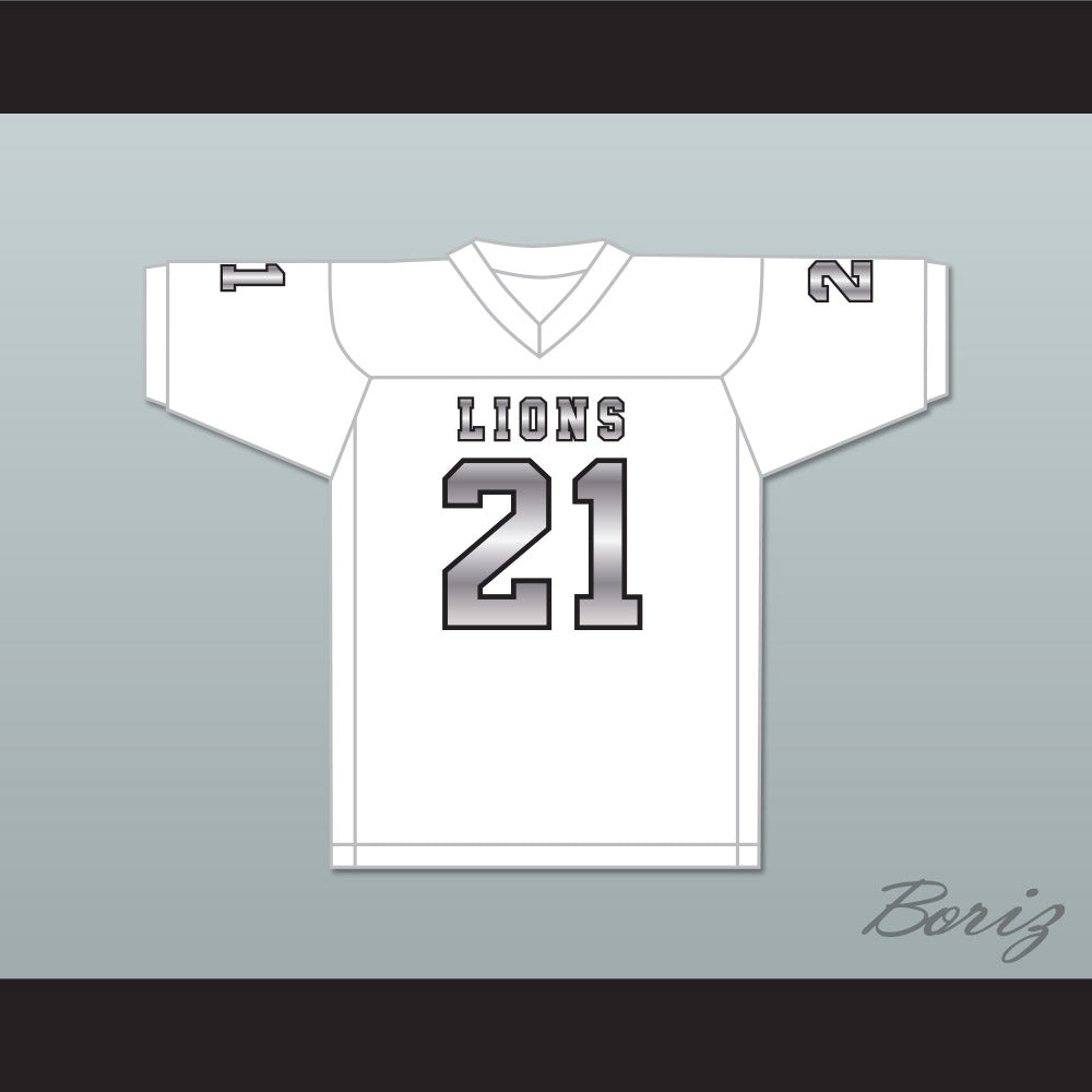 Ryan Lee 21 EMCC Lions White Alternate Football Jersey
