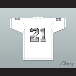 Ryan Lee 21 EMCC Lions White Alternate Football Jersey