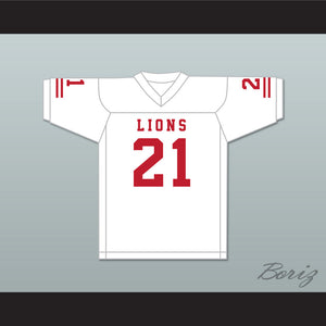 Ryan Lee 21 EMCC Lions White Football Jersey