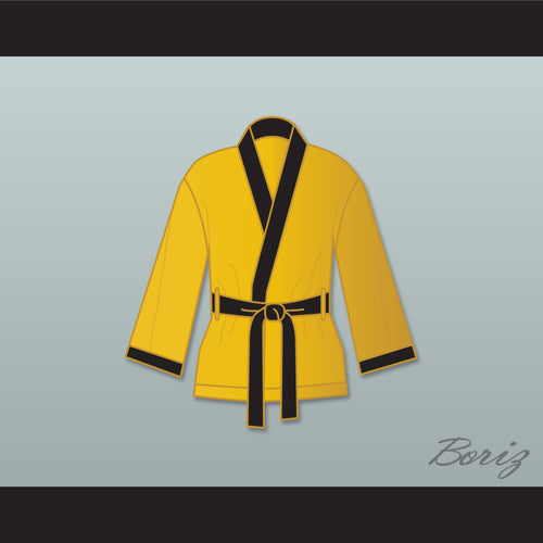 Evander 'Real Deal' Holyfield Gold Satin Half Boxing Robe