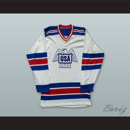 Eagle USA White Hockey Jersey
