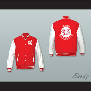 East High School Wildcats Red Wool and White Lab Leather Varsity Letterman Jacket 1