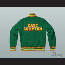 Load image into Gallery viewer, East Compton Clovers Green Varsity Letterman Jacket-Style Sweatshirt