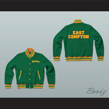 Load image into Gallery viewer, East Compton Clovers Green Varsity Letterman Jacket-Style Sweatshirt