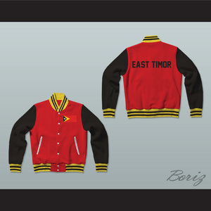 East Timor Varsity Letterman Jacket-Style Sweatshirt