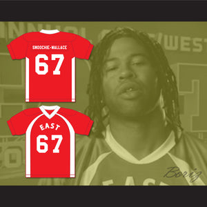 East/West College Bowl Tyroil Smoochie-Wallace 67 East Football Jersey Key & Peele