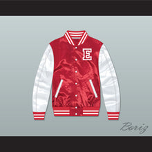 Load image into Gallery viewer, East High School Wildcats Red/ White Varsity Letterman Satin Bomber Jacket 1