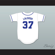 Load image into Gallery viewer, Ebby Calvin Laloosh 37 Durham Bulls Button Down White Baseball Jersey
