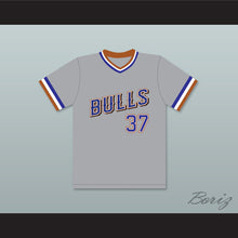 Load image into Gallery viewer, Ebby Calvin Laloosh 37 Durham Bulls Gray Baseball Jersey 1