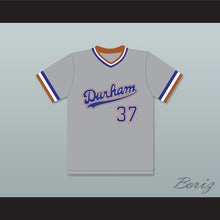 Load image into Gallery viewer, Ebby Calvin Laloosh 37 Durham Bulls Gray Baseball Jersey 2
