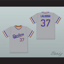 Load image into Gallery viewer, Ebby Calvin Laloosh 37 Durham Bulls Gray Baseball Jersey 2