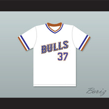 Load image into Gallery viewer, Ebby Calvin Laloosh 37 Durham Bulls White Baseball Jersey 1